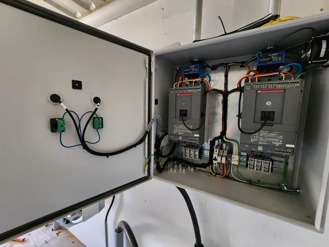 Twin booster pumps piped in on the new station pad