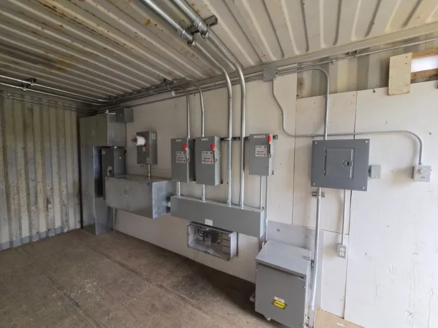 The two centrifugal booster pumps that feed the joined mainline