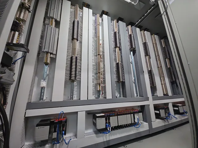 Terminated interconnect wiring across the customer-supplied PLC cabinet
